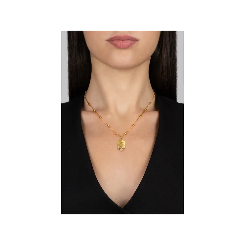 Collana Donna Ops Jewels OPSCL-1004 Mybell in Acciaio Oro Campanadorata