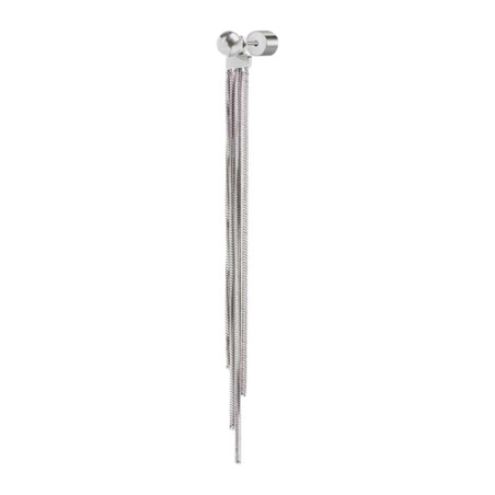 Orecchino pendente Marlù Vision donna acciaio sfera e catena snake quadrata 33OR0057