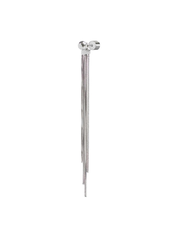 Orecchino pendente Marlù Vision donna acciaio sfera e catena snake quadrata 33OR0057
