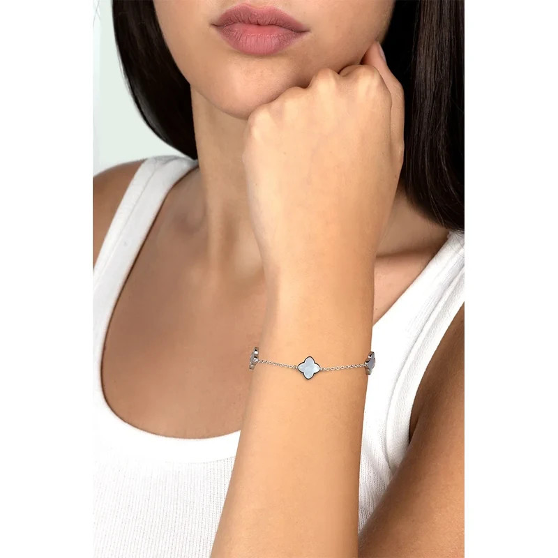Bracciale Donna Ops Objects OPSBR-970 Quadrifoglio Acciaio Silver