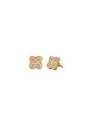 Orecchini Donna Ops Jewels OPSOR-852 Mystic Clover quadrifoglio a lobo in acciaio
