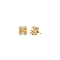 Orecchini Donna Ops Jewels OPSOR-852 Mystic Clover quadrifoglio a lobo in acciaio