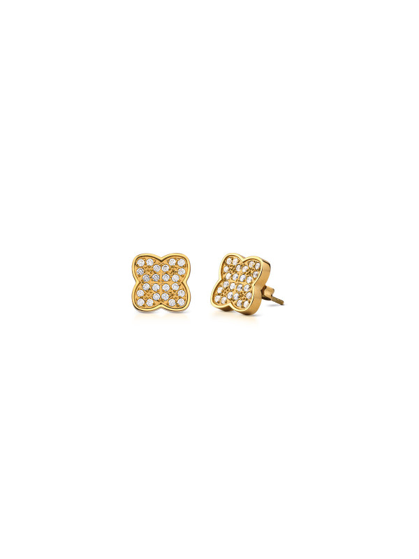 Orecchini Donna Ops Jewels OPSOR-852 Mystic Clover quadrifoglio a lobo in acciaio