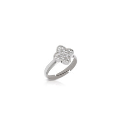 Anello Donna Ops Jewels OPSAN-357 Mystic Clover Acciaio Silver Quadrifoglio 12-16