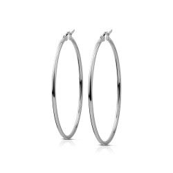 Orecchini Donna Ops Jewels OPSOR-862 Hoops a Cerchio Acciaio Silver 55mm