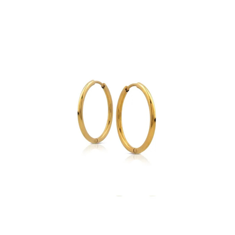 Orecchini Donna Ops Jewels OPSOR-860 Hoops a Cerchio Acciaio Oro 24mm