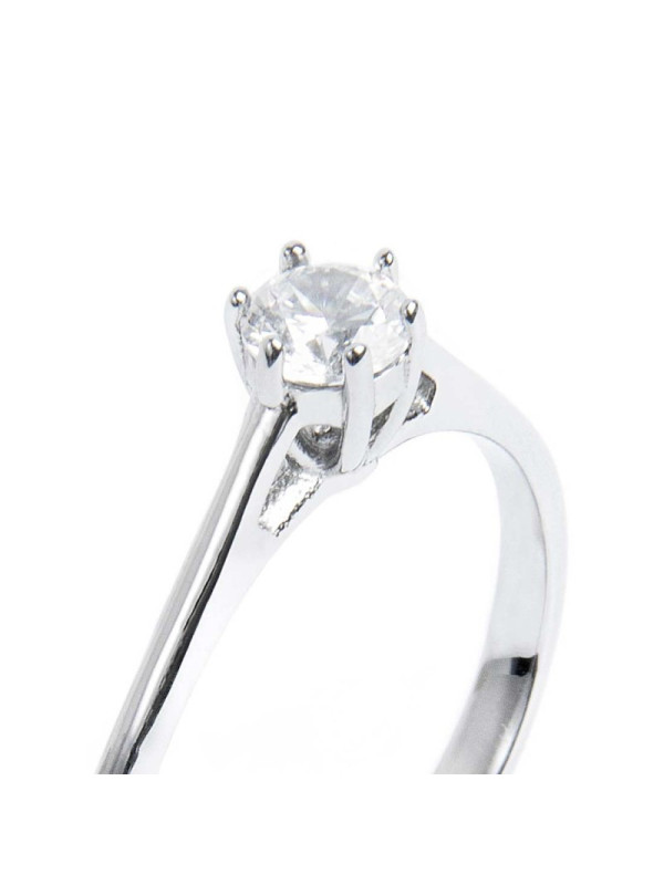 Anello Donna Marlù 31AN0008W-12 Acciaio Silver solitario zircone 4,25mm