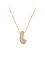 Collana Donna Ops Jewels OPSCL-1027 Bubble Lettera L Acciaio Oro
