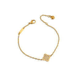 Bracciale Donna Ops Objects OPSBR-989 Quadrifoglio Acciaio Oro