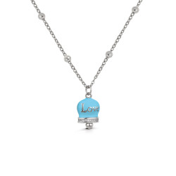 Collana Donna Ops Jewels OPSCL-1010 Mybell Acciaio Silver Campana Azzurra