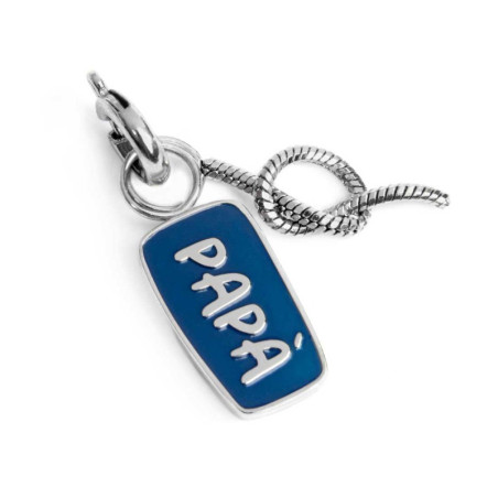 Charm Marlù Unisex in Acciaio Silver 25CH0003 Papà e nodo