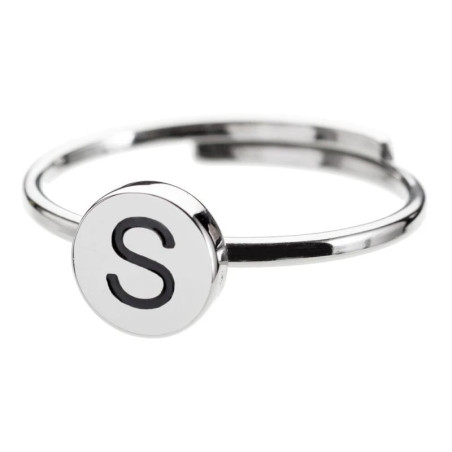 Anello Marlù donna con lettera smaltata Lettera S 18AN018S-S