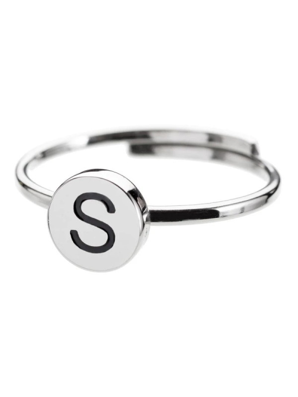 Anello Marlù donna con lettera smaltata Lettera S 18AN018S-S