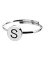 Anello Marlù donna con lettera smaltata Lettera S 18AN018S-S