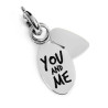 Charm Marlù Unisex in Acciaio Silver 25CH0010 you and me e cuore