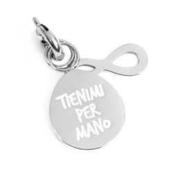 Charm Marlù Unisex in Acciaio Silver 25CH0011 hold my hand e infinito