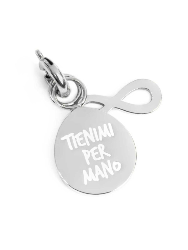 Charm Marlù Unisex in Acciaio Silver 25CH0011 hold my hand e infinito