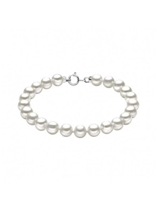 Bracciale Comete Oro Bianco 750‰ Perle Acquadolce BRQ111AM | Eleganza Donna