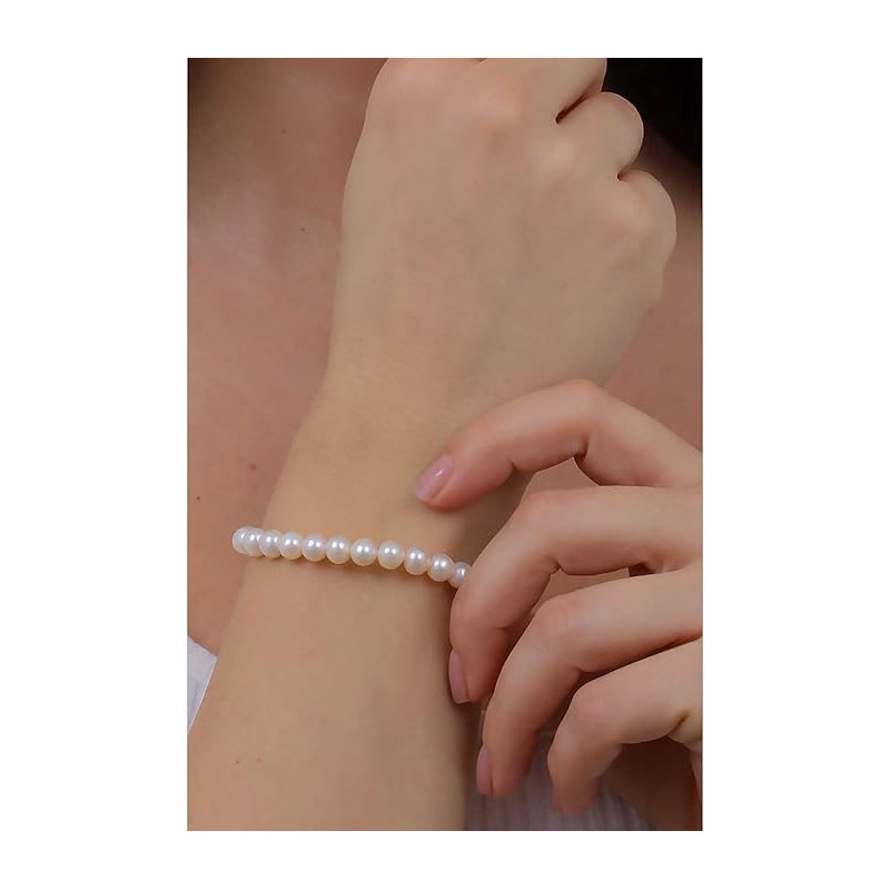 Bracciale Comete Oro 750‰ Perle 6,5/7 mm BRQ113AM | Eleganza Donna