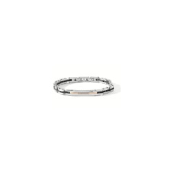 Bracciale Uomo Comete UBR1284 in acciaio pvd nero e rosè e diamanti bianchi
