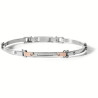 copy of Bracciale Uomo Comete UBR1284 in acciaio pvd nero e rosè e diamanti bianchi