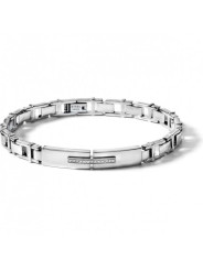 Bracciale Uomo Comete UBR366 Acciaio Silver con Diamanti
