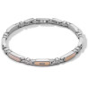 copy of copy of copy of copy of copy of Bracciale Uomo Comete UBR1284 in acciaio pvd nero e rosè e diamanti bianchi