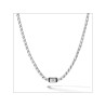 Collana Uomo Comete UGL774 Acciaio PVD Nero con Diamante
