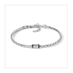 Bracciale Uomo Comete UBR1320 Acciaio Silver con Diamanti