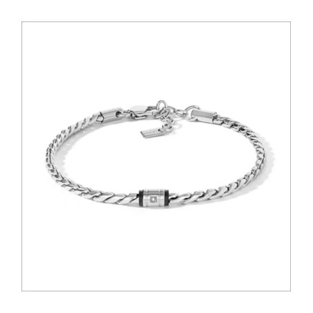 Bracciale Uomo Comete UBR1320 Acciaio Silver con Diamanti