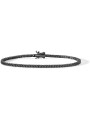 Bracciale Tennis Uomo Comete UBR899M19 Argento Nero Pietre 2 mm