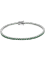 Bracciale Tennis Uomo Comete UBR996M19 Argento Silver Pietre Verdi 2 mm