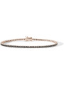 Bracciale Tennis Uomo Comete UBR901M19 Argento Rosè Pietre Nere 2 mm