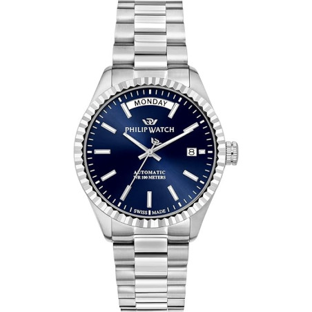 Orologio Automatico Uomo Philip Watch Caribe R8223597109 Acciaio Silver 39mm