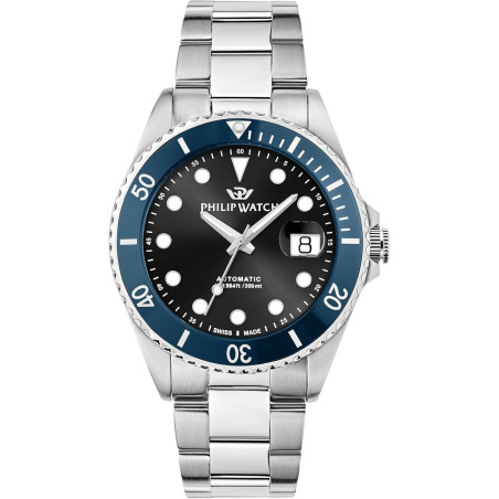 Orologio Automatico Uomo Philip Watch Caribe R8223597117 Acciaio Silver 42mm