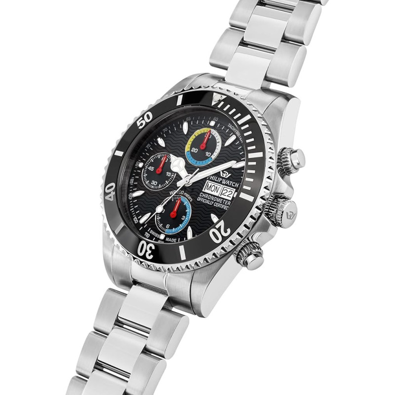 Orologio Automatico Uomo Philip Watch Caribe R8243607009 Acciaio Silver 42mm