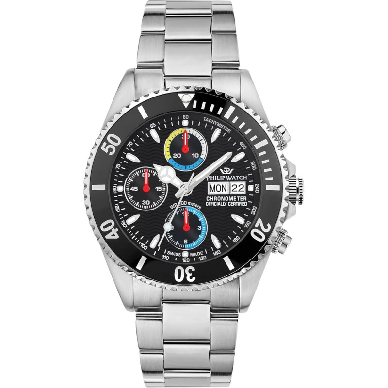 Orologio Automatico Uomo Philip Watch Caribe R8243607009 Acciaio Silver 42mm