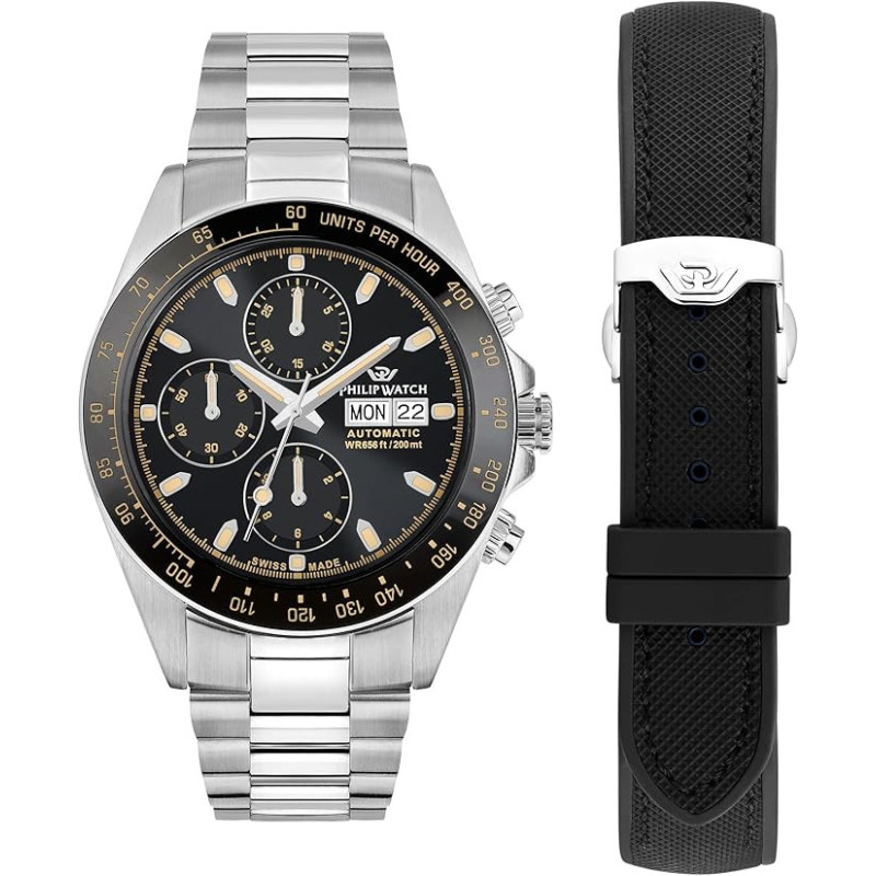 Orologio Automatico Uomo Philip Watch Caribe R8243607010 Acciaio Silver 42mm