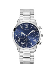 Orologio Cronografo Uomo Guess in Acciaio Silver Quadrante Blu 44mm Originale