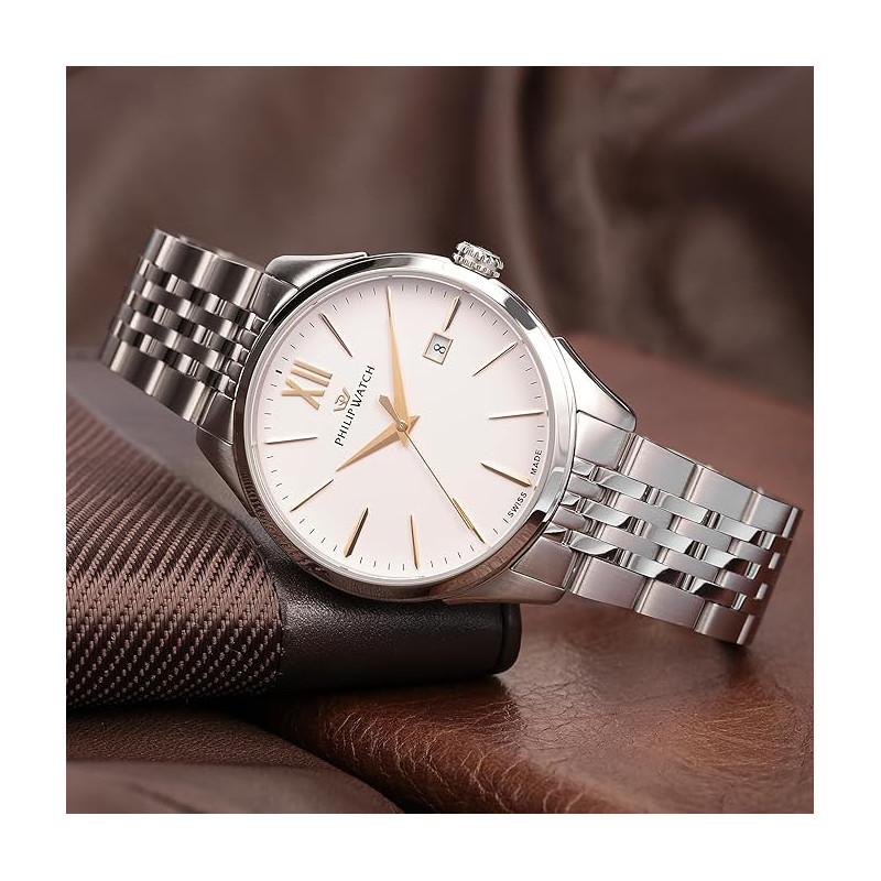 Orologio Uomo Philip Watch  Roma R8253217001 Acciaio Silver 41mm