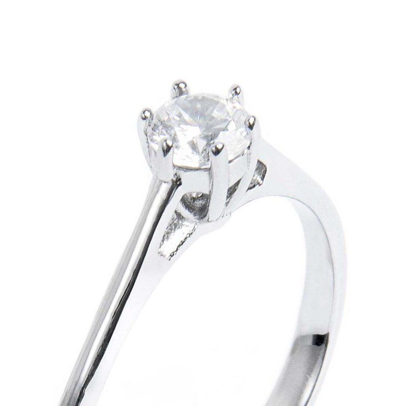 Anello Donna Marlù 31AN0009W-20 solitario zircone 5,25mm Acciaio Silver