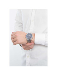 Orologio Cronografo Uomo Guess in Acciaio Silver Quadrante Blu 44mm Originale