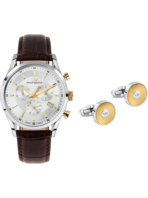 Orologio Uomo Philip Watch Sunray gift R8271908011 + Gemelli S82AVW02