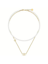 Collana Donna Liujo LJ3164 in Acciaio Oro e Perle