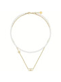 Collana Donna Liujo LJ3164 in Acciaio Oro e Perle