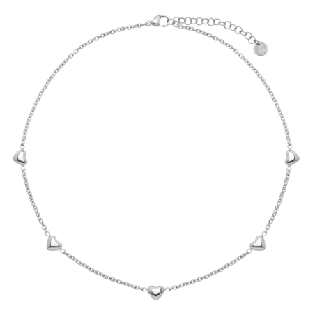 Collana Liu Jo Donna Argento con Cuori | Essential Elegante Regolabile