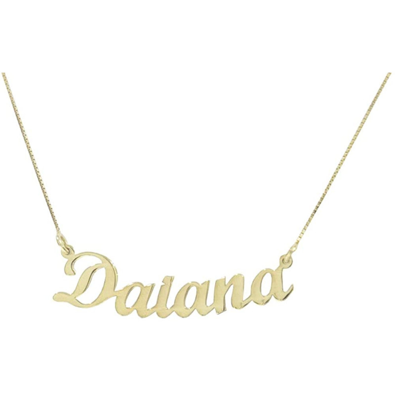 Collana da Donna Nadir in Oro Giallo con Nome Personalizzabile
