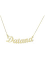 Collana da Donna Nadir in Oro Giallo con Nome Personalizzabile