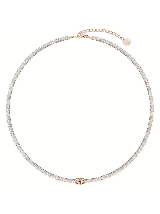 Collana Liu Jo LJ3212 Oro Rosa Tennis con Cristalli | Jewels Donna