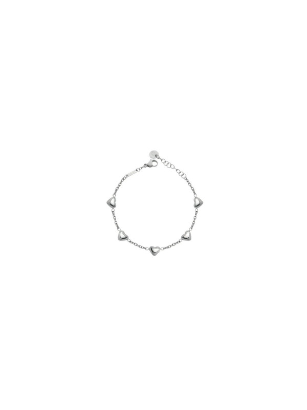 Bracciale Donna Liu Jo LJ3191 Acciaio Silver Catena con Cuori